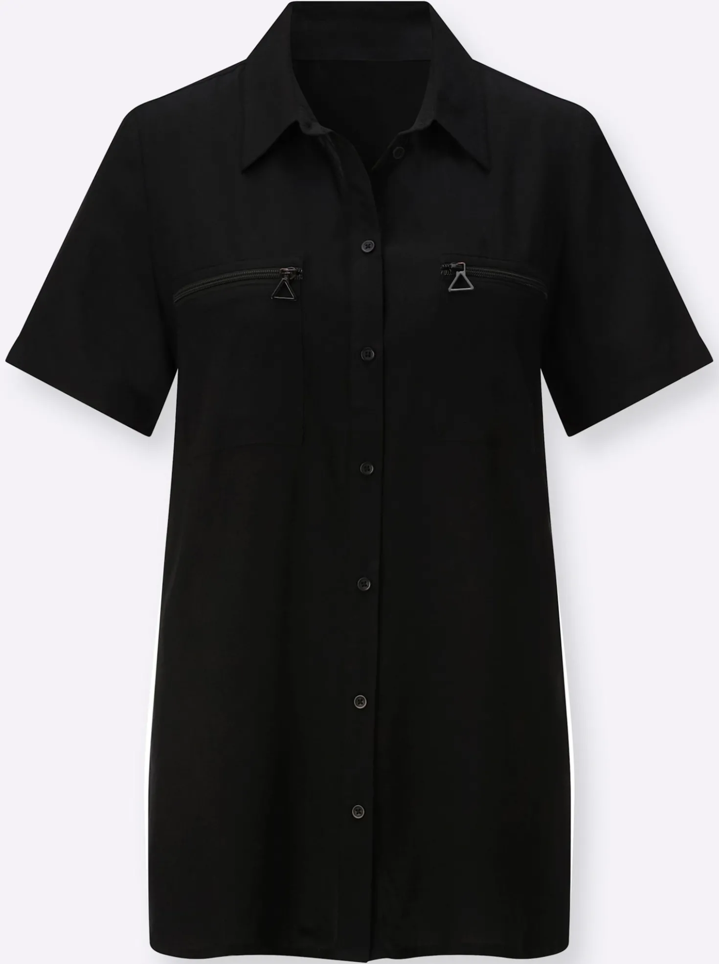 Longbluse mit langen Seitenschlitzen