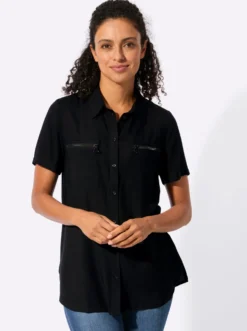 Longbluse mit langen Seitenschlitzen