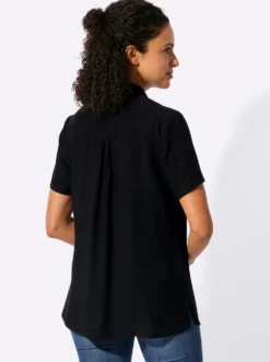 Longbluse mit langen Seitenschlitzen