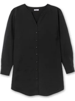 Longbluse mit Raffungen