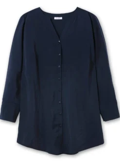 Longbluse mit Raffungen
