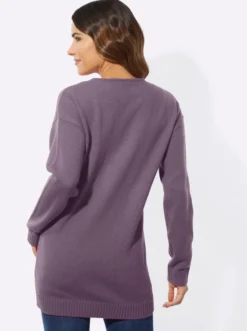 Longpullover mit Ajour-Herzchen