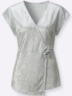 Longshirt aus duftigem Plissee