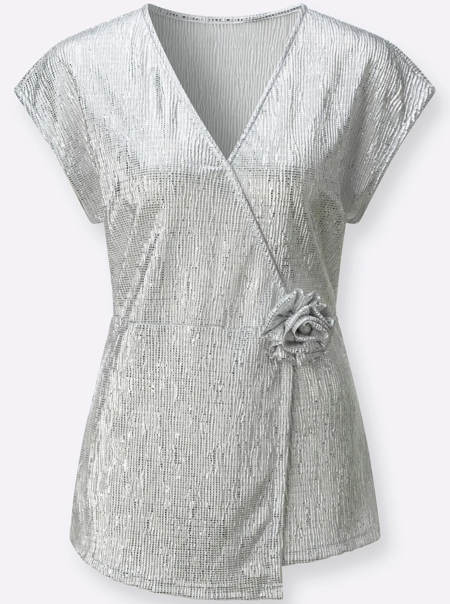 Longshirt aus duftigem Plissee