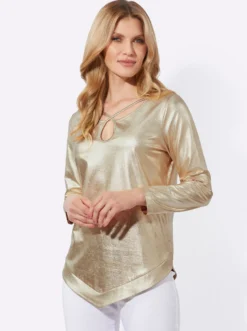 Longshirt in glänzender Qualität