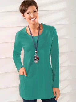 Longshirt mit aufgesetzten Taschen