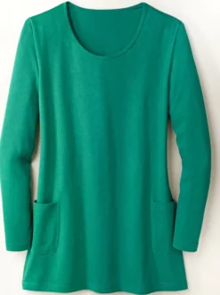 Longshirt mit aufgesetzten Taschen