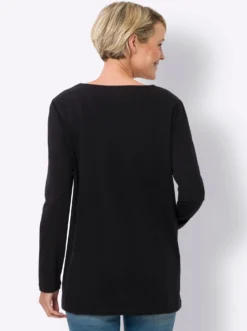 Longshirt mit dekorativen Knöpfen