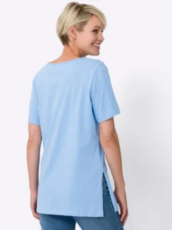Longshirt mit hohen Seitenschlitzen