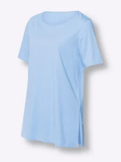 Longshirt mit hohen Seitenschlitzen