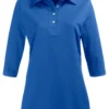 Longshirt mit kurzer Knopfleiste