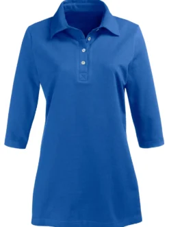 Longshirt mit kurzer Knopfleiste