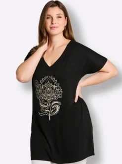 Longshirt mit Ornament-Print