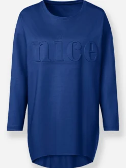 Longshirt mit Prägung