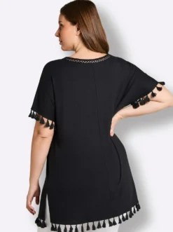 Longshirt mit Quasten
