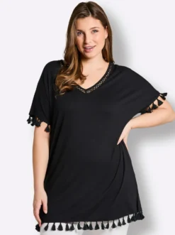 Longshirt mit Quasten