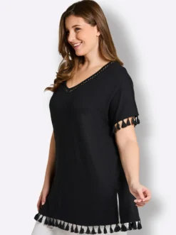 Longshirt mit Quasten
