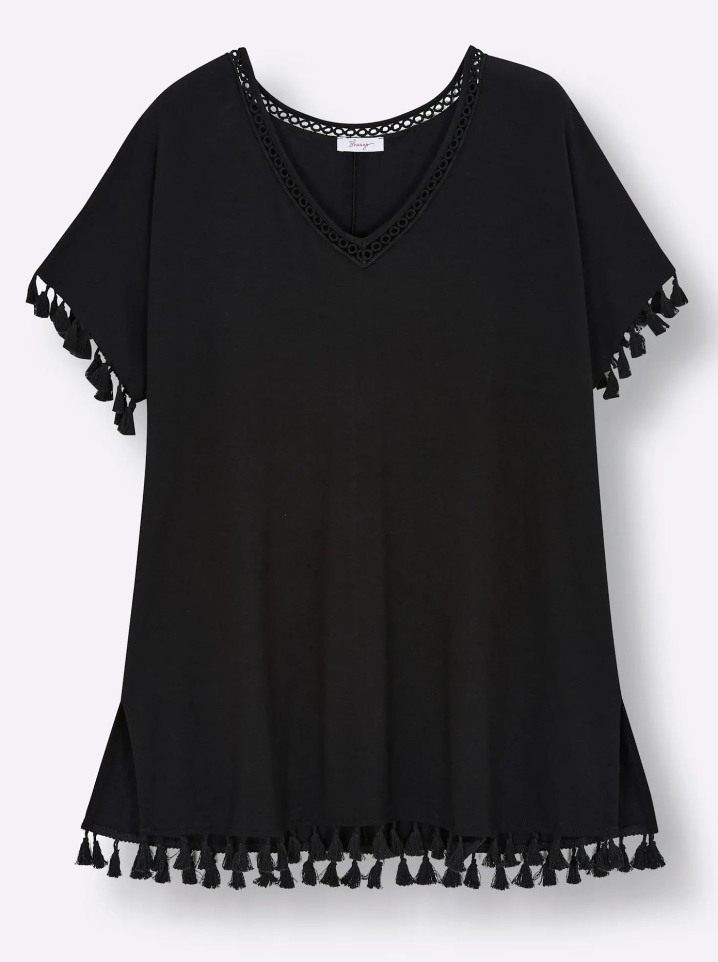 Longshirt mit Quasten