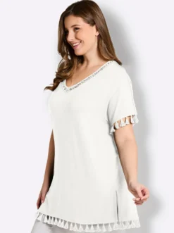 Longshirt mit Quasten