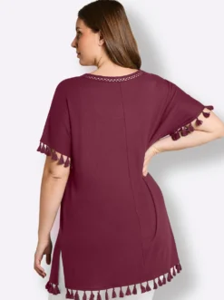 Longshirt mit Quasten