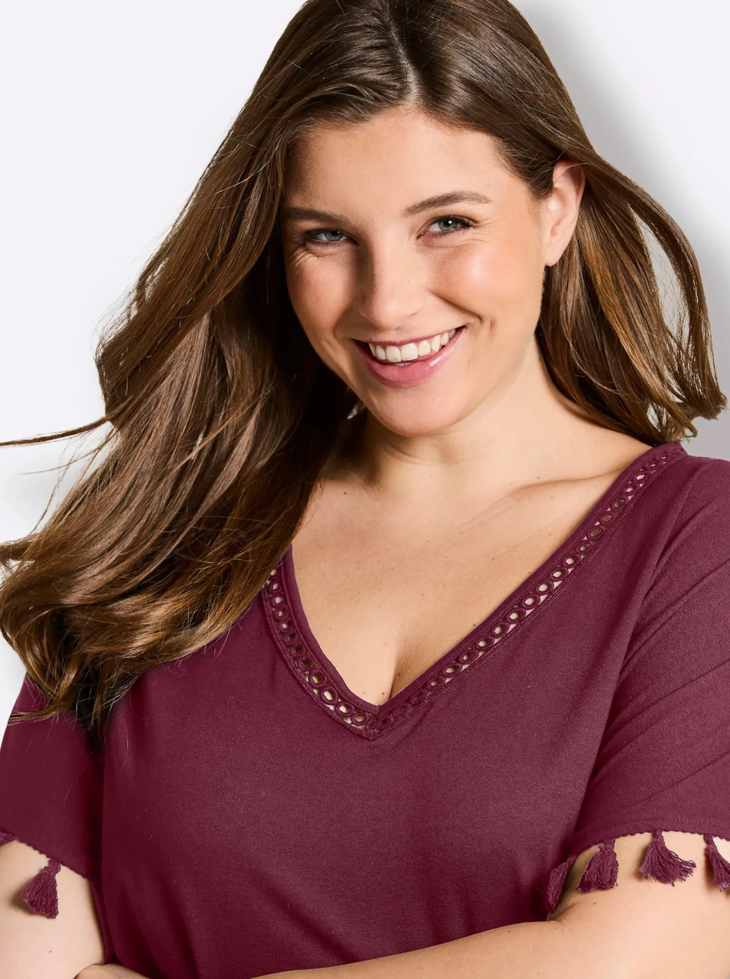 Longshirt mit Quasten