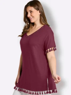 Longshirt mit Quasten