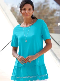 Longshirt mit Spitze