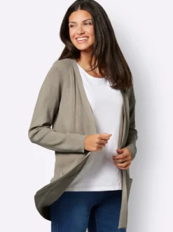 Longstrickjacke in Viskose-Qualität
