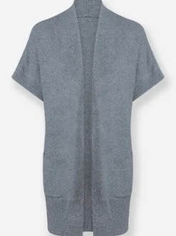 Longstrickjacke , verschlusslos