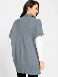 Longstrickjacke , verschlusslos