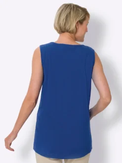 Longtop mit abgerundetem Saum