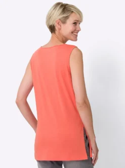Longtop mit Seitenschlitzen
