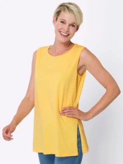 Longtop mit Seitenschlitzen