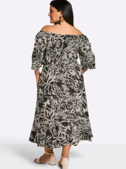 Maxikleid mit floralem Alloverdruck