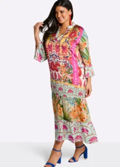 Maxikleid mit Volantstufen