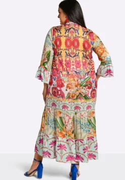 Maxikleid mit Volantstufen