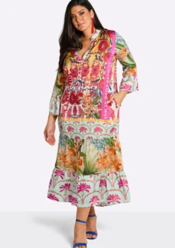 Maxikleid mit Volantstufen