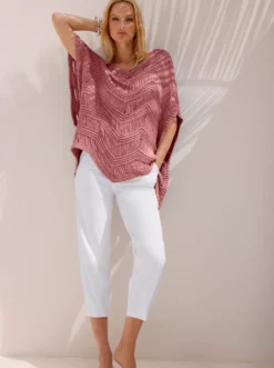 Oversize-Pullover mit Glanzgarn