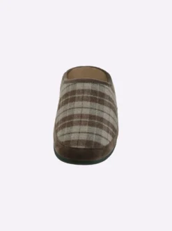 Pantoffel in Textil-Qualität, kariert