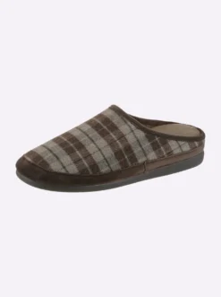 Pantoffel in Textil-Qualität, kariert