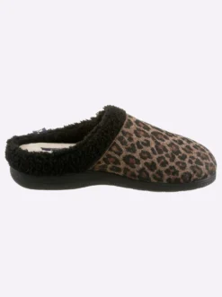 Pantoffel mit Leo-Muster