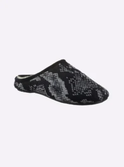 Pantoffel mit Reptil-Muster, wärmend