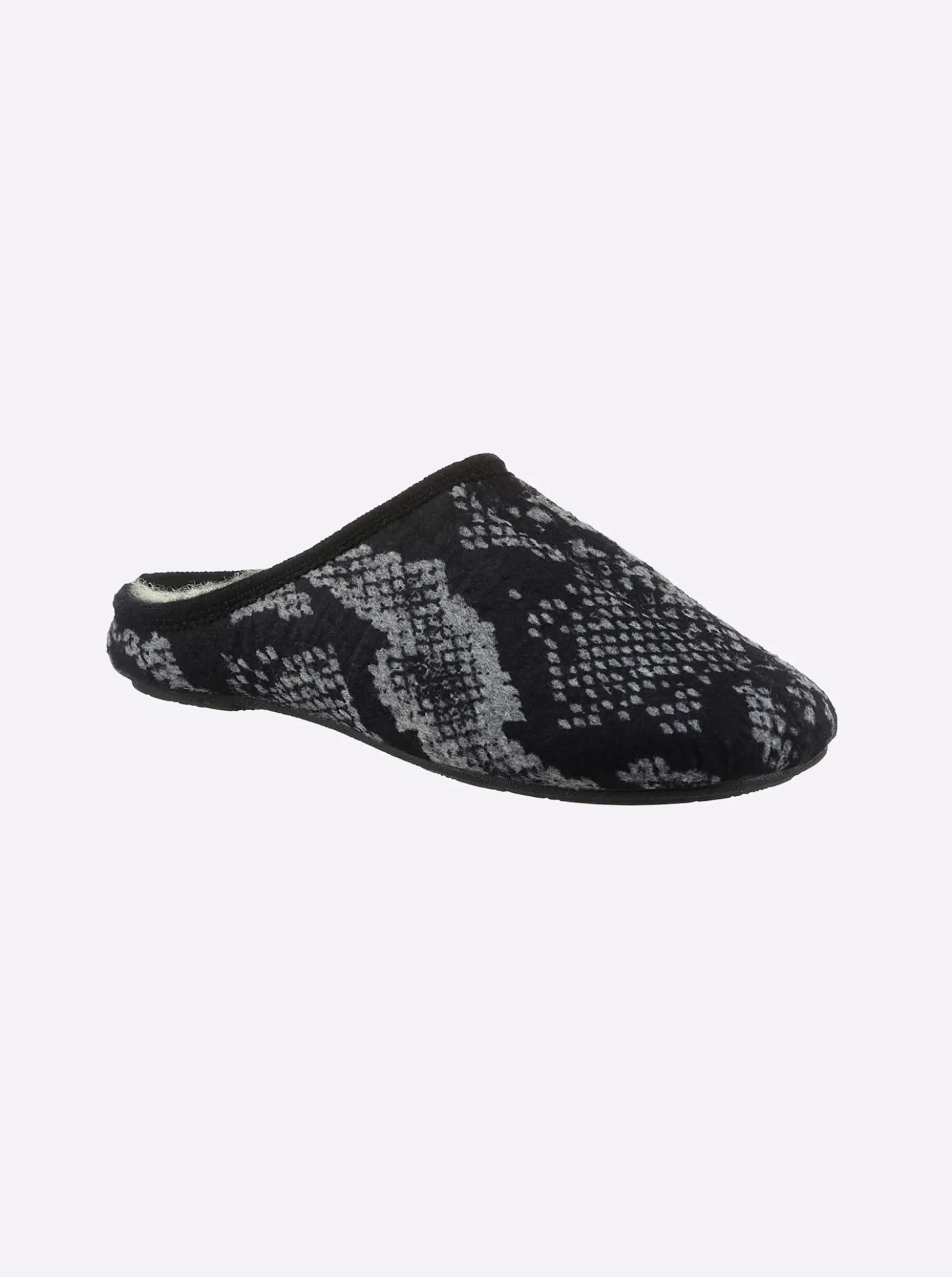 Pantoffel mit Reptil-Muster, wärmend