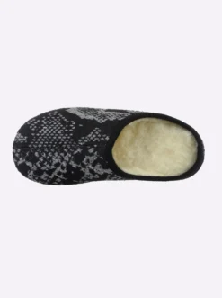 Pantoffel mit Reptil-Muster, wärmend