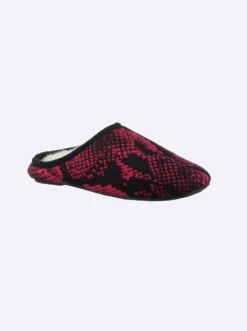 Pantoffel mit Reptil-Muster, wärmend