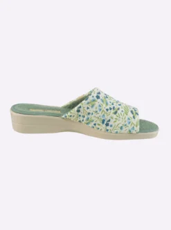 Pantolette mit floralem Druck