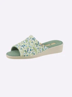 Pantolette mit floralem Druck