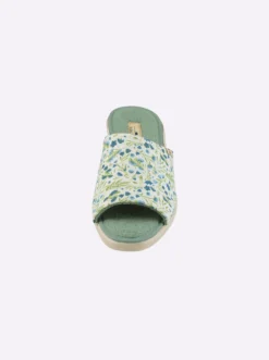 Pantolette mit floralem Druck
