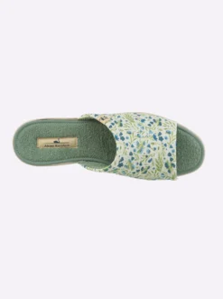 Pantolette mit floralem Druck