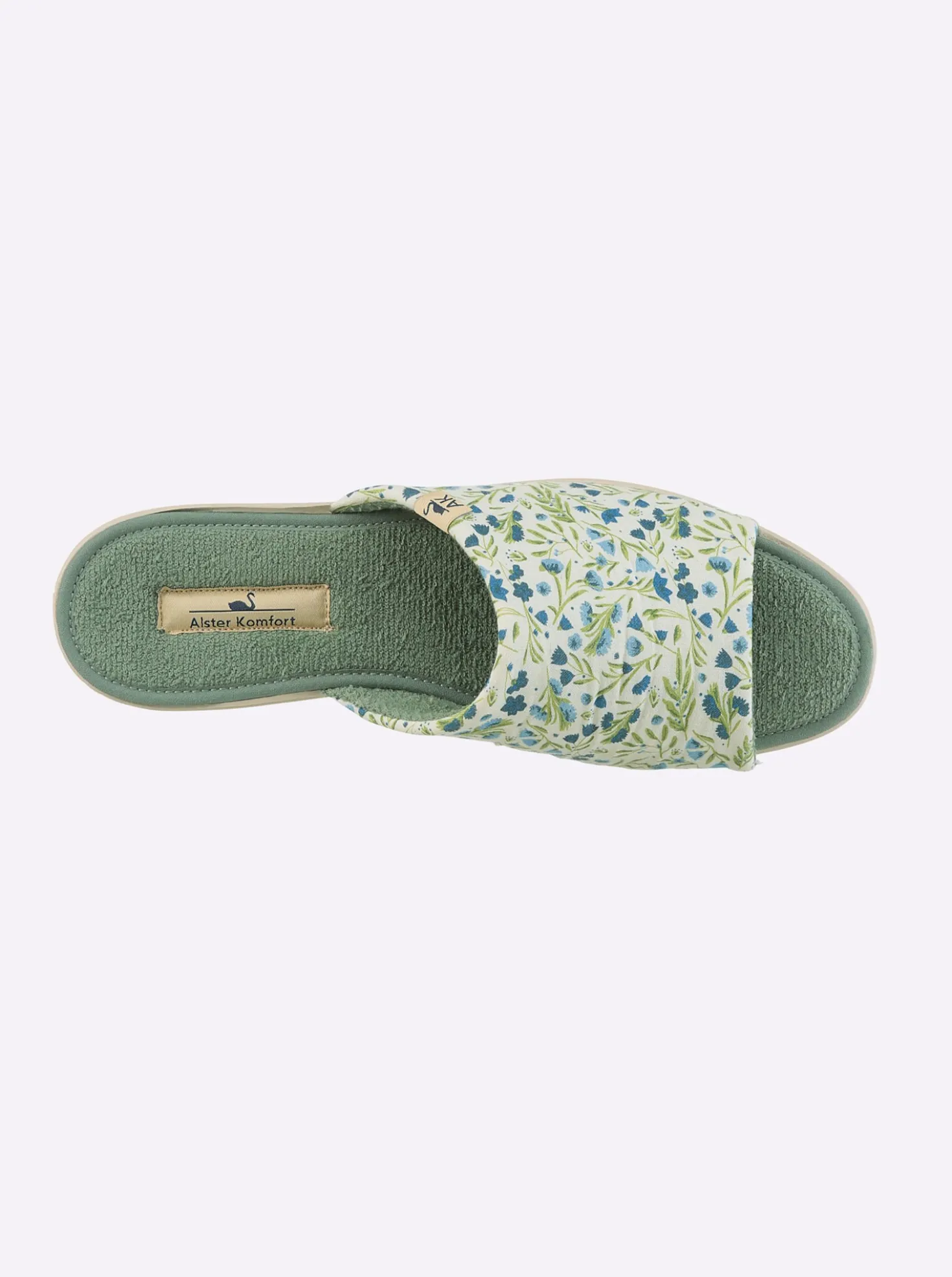 Pantolette mit floralem Druck